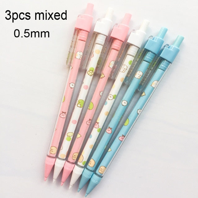3X Cute Sushi Family Press Automatic Mechanical Pencil With Eraser School Office Supply Student Stationery