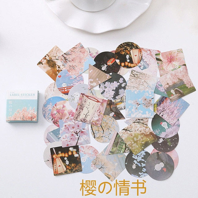 40 PCS/box Mini Cartoon Paper Sticker Decoration Decal DIY Album Scrapbooking Seal Sticker Kawaii Stationery Gift
