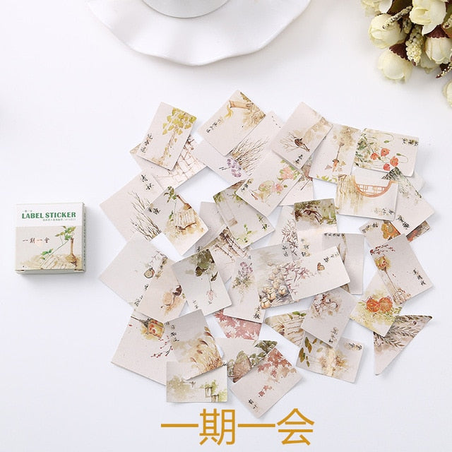 40 PCS/box Mini Cartoon Paper Sticker Decoration Decal DIY Album Scrapbooking Seal Sticker Kawaii Stationery Gift