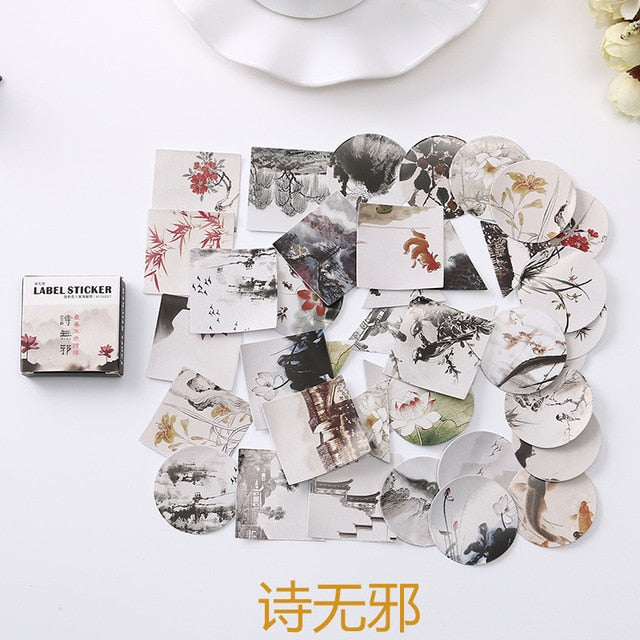40 PCS/box Mini Cartoon Paper Sticker Decoration Decal DIY Album Scrapbooking Seal Sticker Kawaii Stationery Gift