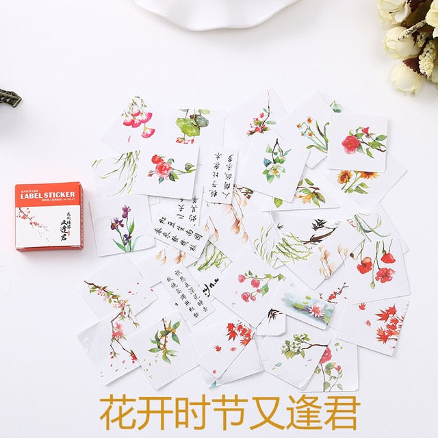 40 PCS/box Mini Cartoon Paper Sticker Decoration Decal DIY Album Scrapbooking Seal Sticker Kawaii Stationery Gift