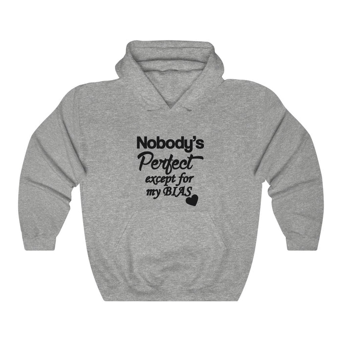Nobody's Perfect Except For My Bias Love Hoodie - Trendy Winter Kpop Hoodies Kpop Fashion - Kpop Hooded Sweater