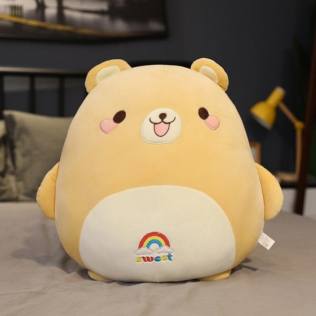 50cm Fat Kawaii Chicken Bear Rabbit Penguin Piggy Dinosaur Plush Pillow Toys Soft Stuffed Animal Doll Chair Cushion High Quality