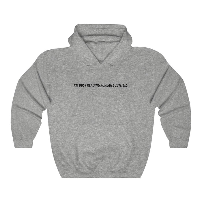 I'm Busy Reading Korean Subtitles Hoodie - Trendy Winter Kpop Hoodies - Kpop Hooded Sweater