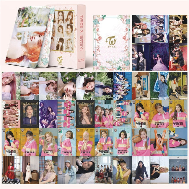 54 Pcs / Set Kpop BP EXO Twice Red Velvet TXT Album Photo Card LOMO Cards Postcards Decoration Supplies Fans Gifts