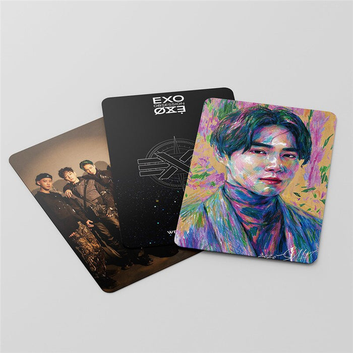 54 Pcs / Set Kpop BP EXO Twice Red Velvet TXT Album Photo Card LOMO Cards Postcards Decoration Supplies Fans Gifts