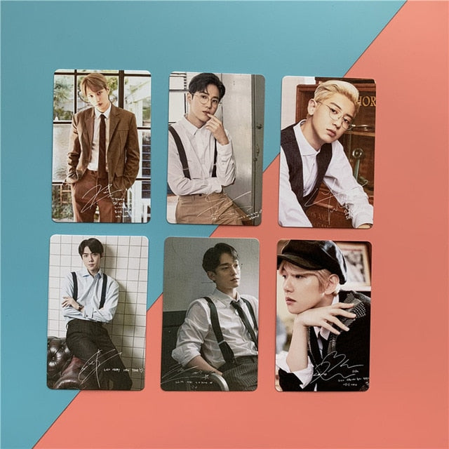 54 Pcs / Set Kpop EXO Album Self Made Paper Lomo Card Photo Card Poster Photocard Fans Gift Collection Stationery Set