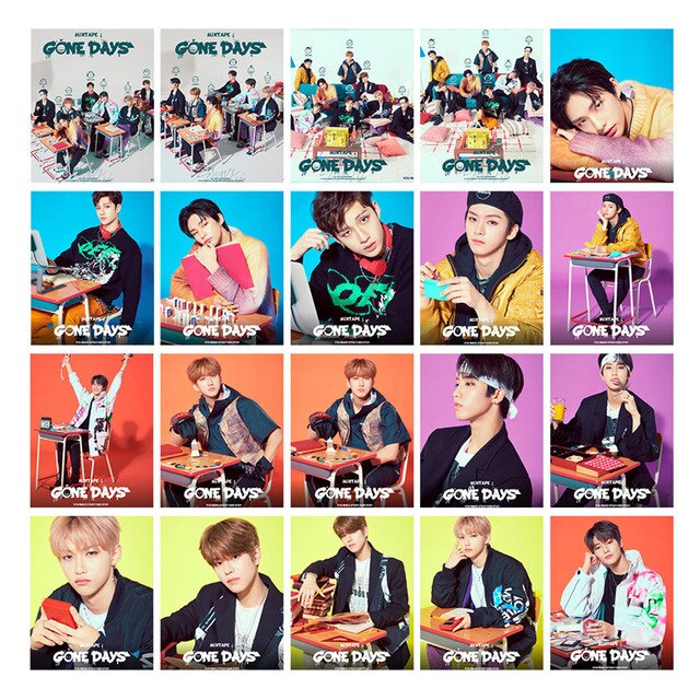 54 Pcs / Set Kpop EXO Album Self Made Paper Lomo Card Photo Card Poster Photocard Fans Gift Collection Stationery Set
