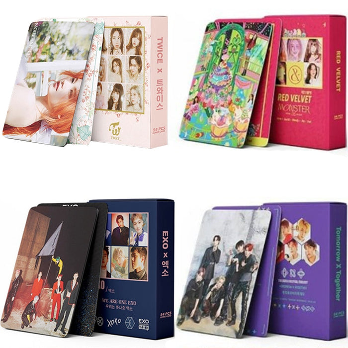 54 Pcs / Set Kpop  Twice Red Velvet  Album Photo Card LOMO Cards Postcards Decoration Supplies Fans Gifts