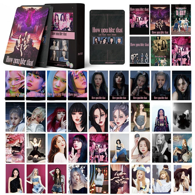 54 pcs/pack KPOP JENNIE LISA ROSE JISOO New Album ICE CREAM LOMO Cards Photo Cards