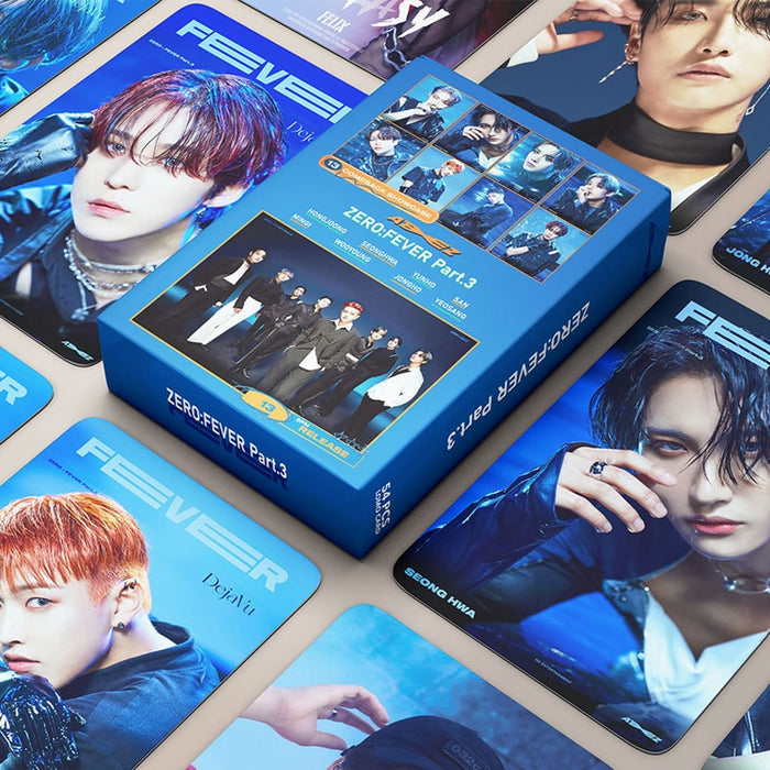 54CS/Set Kpop ATEEZ New Album Zero:fever Part 3 LOMO Cards HD Printed Postcard Photo Cards for Fans Collection Gift Accessories