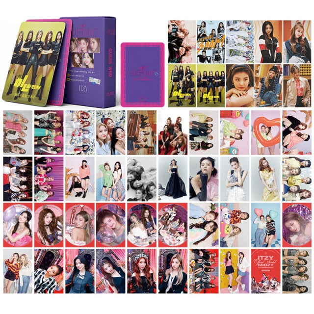 54Pcs/Set Kpop Seventeen Itzy Mamamoo Album Paper Lomo Card Photo Card Poster Photocard Fans Gift Collection Stationery Set
