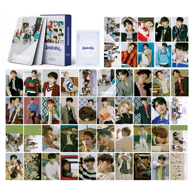 54Pcs/Set Kpop Seventeen Itzy Mamamoo Album Paper Lomo Card Photo Card Poster Photocard Fans Gift Collection Stationery Set