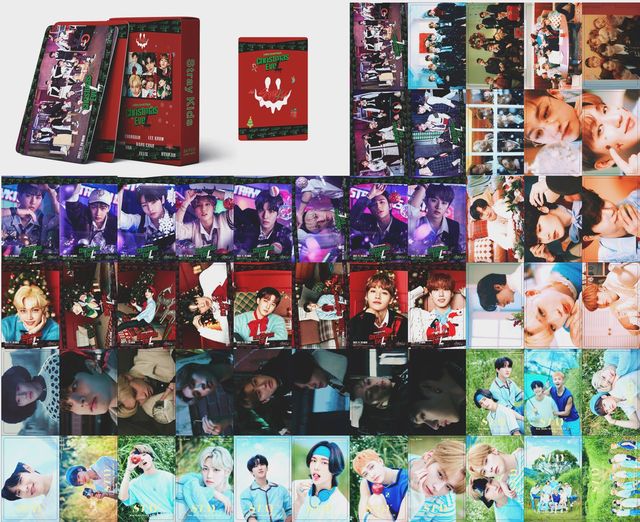 55 Pcs/Set 2021 KPOP Stray Kids Christmas Evel Lomo Cards New Music Album HD Photocards Postcard Korean Fashion Gift