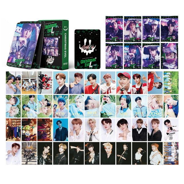55 Pcs/Set 2021 KPOP Stray Kids Christmas Evel Lomo Cards New Music Album HD Photocards Postcard Korean Fashion Gift