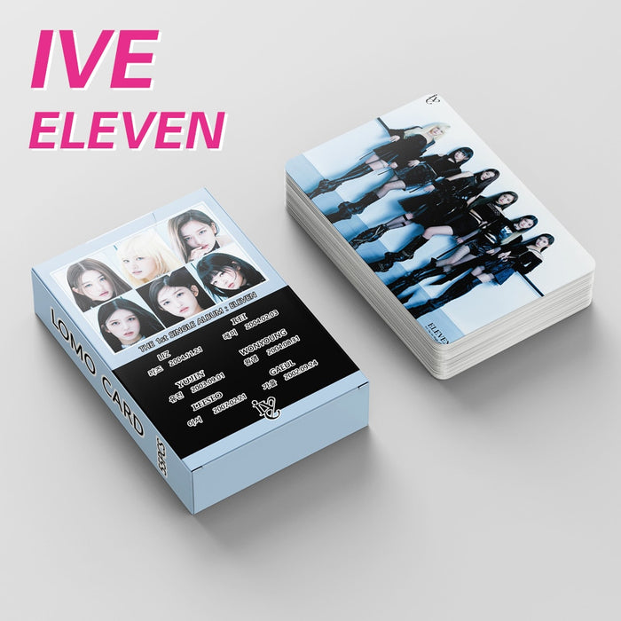 55pcs/set KPOP IVE ELEVEN Lomo Cards Photocards Album LIZ Kpop Girls Group Ive Eleven Fans Collection Gift Postcards Photo Card