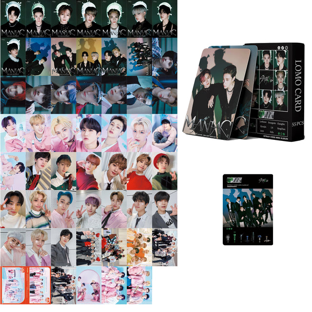 55pcs/set Kpop Stray Kids Lomo Cards ODDINARY New Album Boys Photocards