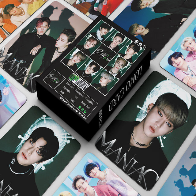 55pcs/set Kpop Stray Kids MANIAC CIRCUS NO EASY Album Lomo Cards Photocards
