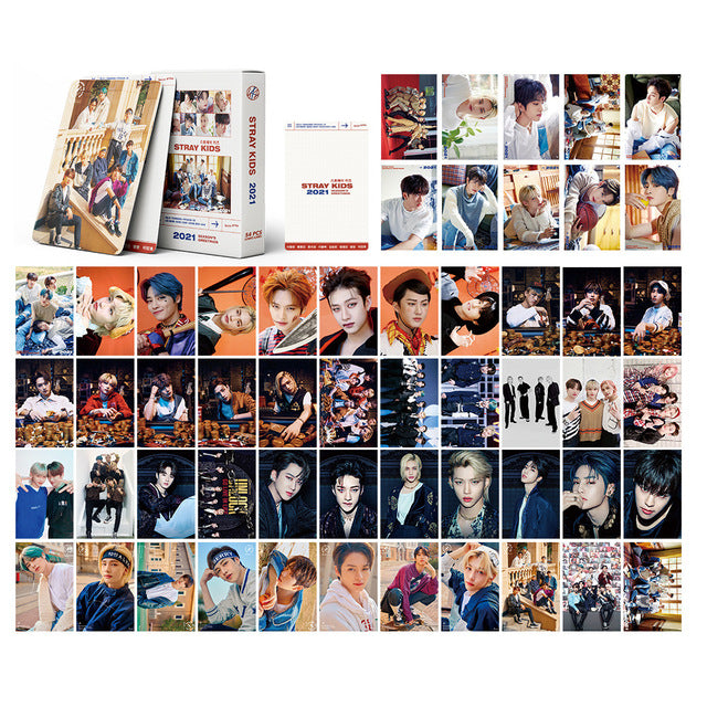 55pcs/set Kpop Stray Kids MANIAC CIRCUS NO EASY Album Lomo Cards Photocards