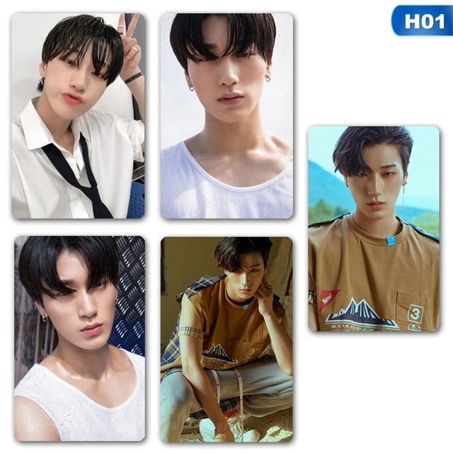 5pcs/set Kpop ATEEZ Lomo card Stray kids Photocard HD photo print album photocard for fans gifts