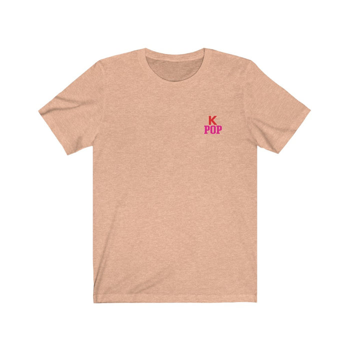 High-Quality Pink Kpop Logo Badge Unisex T-Shirt - Kpopshop
