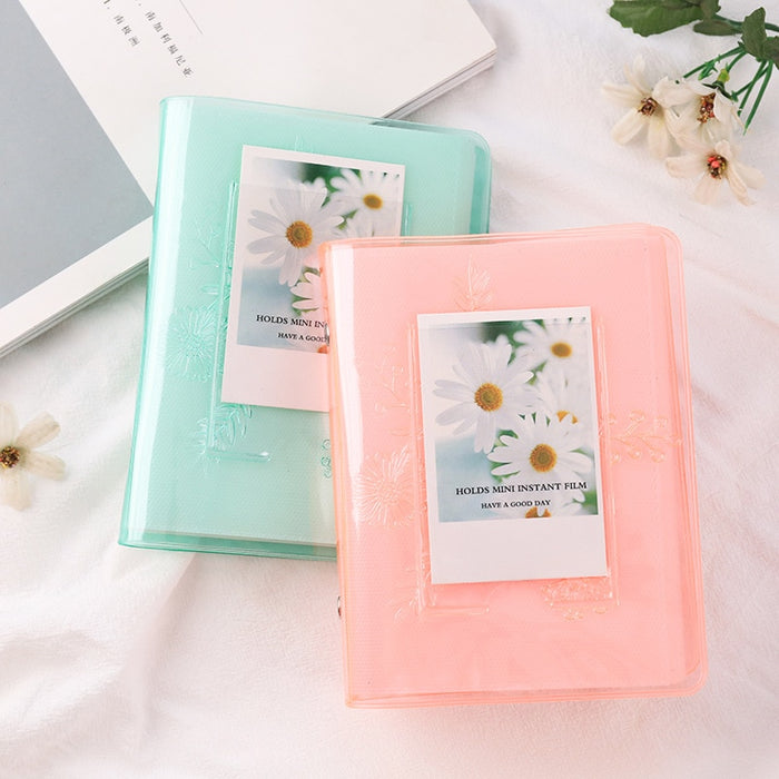 64 capacity Card holder photo album Transparent flowers 3 inch album for store kpop ATEEZ Stray Kids Bangtan boys Lomo Cards