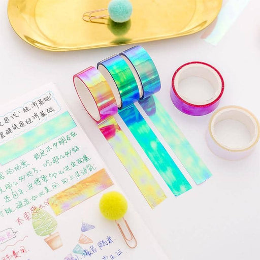 Kpop Newest 6pcs/Lot Set Glitter Foil Pastel Washi Tape Color Gilded Rainbow Kpop Gold Aesthetic Adhesive Holographic Decoration MaskingTape that you'll fall in love with. At an affordable price at KPOPSHOP, We sell a variety of 6pcs/Lot Set Glitter Foil Pastel Washi Tape Color Gilded Rainbow Kpop Gold Aesthetic Adhesive Holographic Decoration MaskingTape with Free Shipping.