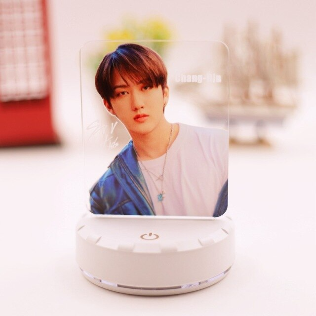 Kpop STRAY KIDS Acrylic LED Stand Action Figures Stand Desktop Display For Fans Collection Gift Stationery