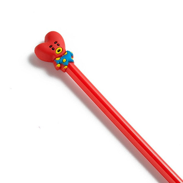 8Pcs Kawaii Gel Pen Cartoon Animal Pencil School Office Supplies Cute Stationery 0.5mm Pens Black Ink Signature Pen Kids Gift