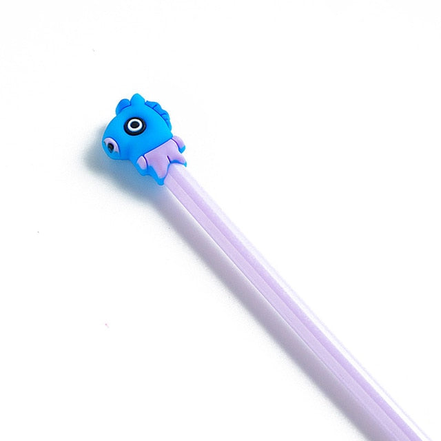8Pcs Kawaii Gel Pen Cartoon Animal Pencil School Office Supplies Cute Stationery 0.5mm Pens Black Ink Signature Pen Kids Gift