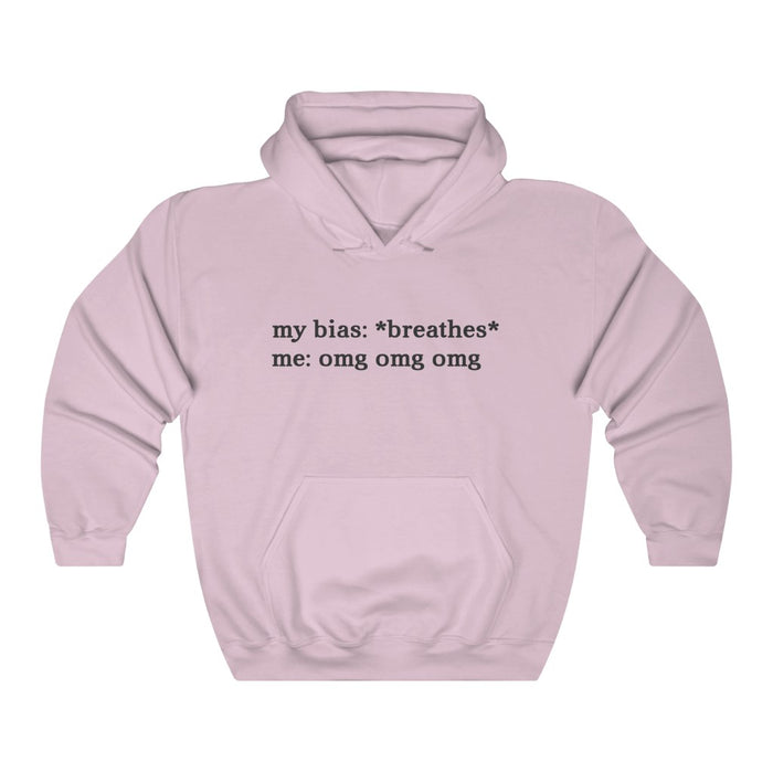 My Bias: *Breathes* Me: Omg Omg Omg  Hoodie - Trendy Winter Kpop Hoodies Kpop Fashion - Kpop Hooded Sweater