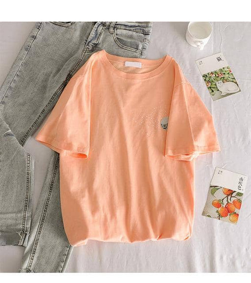 Kpopshop Originals - 90s girl Women carrot O-neck T-shirts Vintage Ullzang  Top Tees Female - Kpopshop