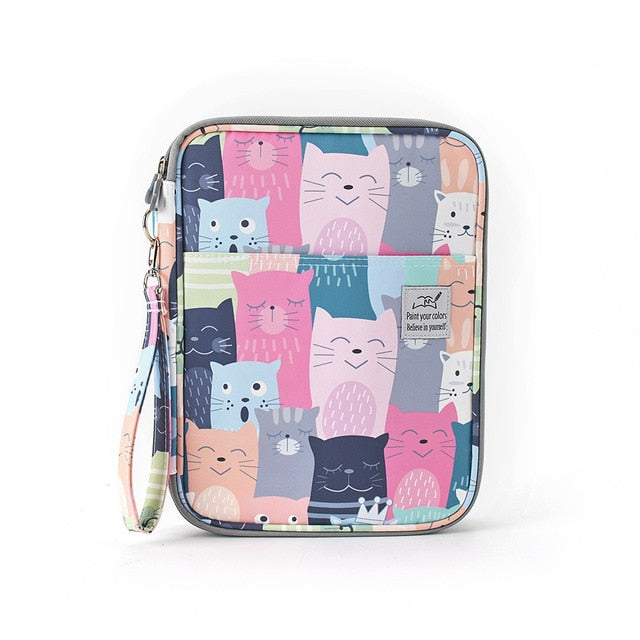 96/192 Holes Cat Pencil Case School for Girls Boys Large Capacity Cartridge Supplies Cute Kawaii Pen Bag Big Stationery Box Kit