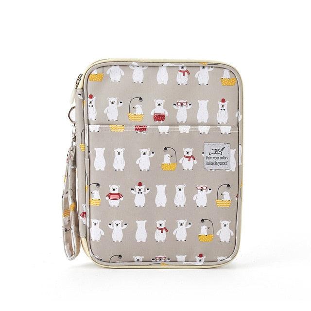 96/192 Holes Cat Pencil Case School for Girls Boys Large Capacity Cartridge Supplies Cute Kawaii Pen Bag Big Stationery Box Kit