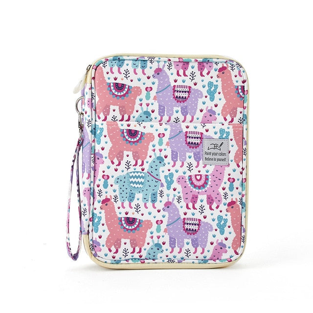96/192 Holes Cat Pencil Case School for Girls Boys Large Capacity Cartridge Supplies Cute Kawaii Pen Bag Big Stationery Box Kit