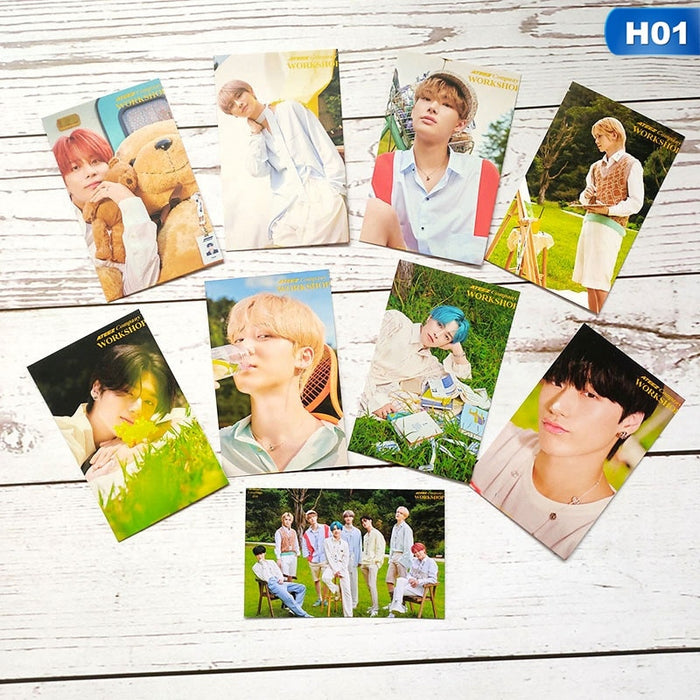 9Pcs/Set Kpop ATEEZ 2021 SEASON'S GREETINGS Postcard Photo Card ATEEZ KPOP Lomo Cards New Arrival