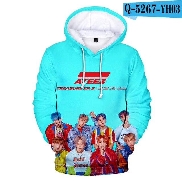 ATEEZ 3D Women/Men Kpop Hooded Sweatshirt - Kpopshop