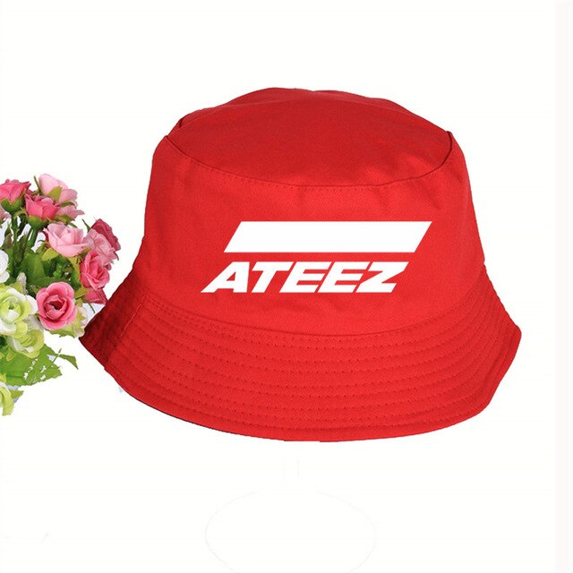 ATEEZ Bucket Hat ATEEZ kpop Summer Faceless cap Panama Cotton Double Layer Fabric Sunscreen Hats Women Men fisherman hat