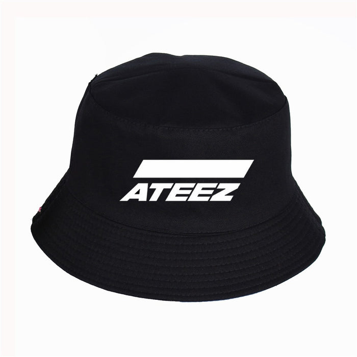ATEEZ Bucket Hat ATEEZ kpop Summer Faceless cap Panama Cotton Double Layer Fabric Sunscreen Hats Women Men fisherman hat