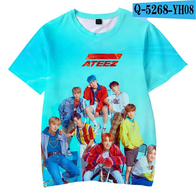ATEEZ Kpop Korean Team 3D Kids T-shirt Children Boys/Girls 3d Highstreet - Kpopshop