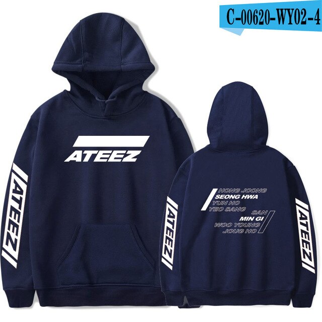 ATEEZ Men/women 2021 New Fashion Hip Hop Hoodies High Quality Streetwear Hoodies ATEEZ Men's Sweatshirt Print Casual