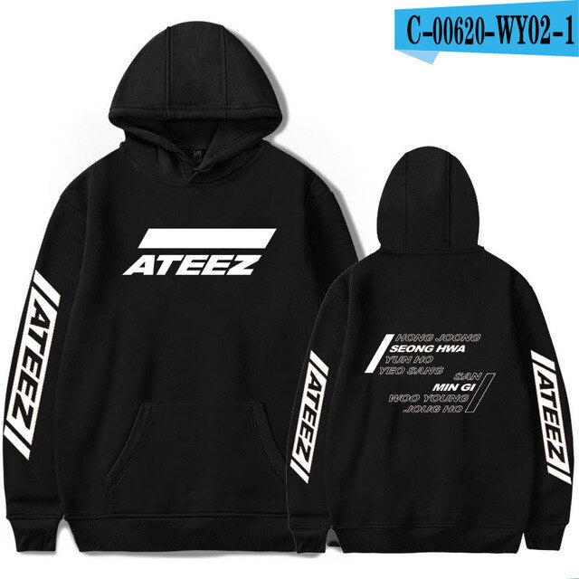 ATEEZ Men/women 2021 New Fashion Hip Hop Hoodies High Quality Streetwear Hoodies ATEEZ Men's Sweatshirt Print Casual