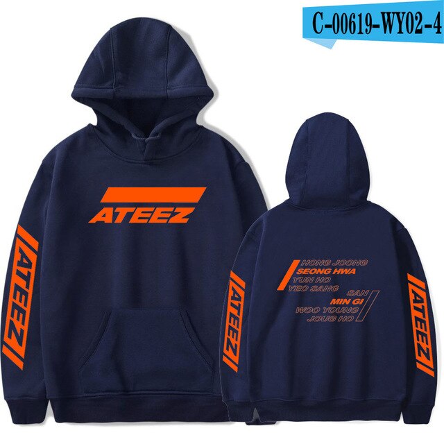 ATEEZ Men/women 2021 New Fashion Hip Hop Hoodies High Quality Streetwear Hoodies ATEEZ Men's Sweatshirt Print Casual