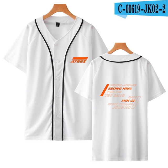 ATEEZ Printed baseball t shirt Women Men Popular Tee shirt Clothes   Kpop tshirt Tops Plus Size