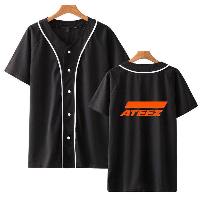 ATEEZ Printed baseball t shirt Women Men Popular Tee shirt Clothes   Kpop tshirt Tops Plus Size