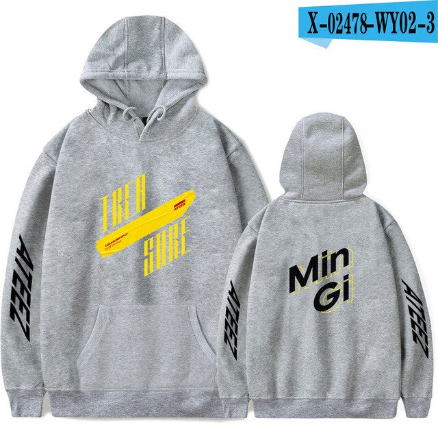 ATEEZ hoodies men/womens sweatshirt autumn winter pop singer ATEEZ Black boy Hoodie sudaderas Jacket winter kpop pullover tops