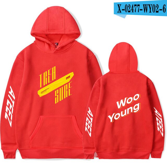 ATEEZ hoodies men/womens sweatshirt autumn winter pop singer ATEEZ Black boy Hoodie sudaderas Jacket winter kpop pullover tops