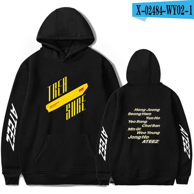 ATEEZ hoodies men/womens sweatshirt autumn winter pop singer ATEEZ Black boy Hoodie sudaderas Jacket winter kpop pullover tops