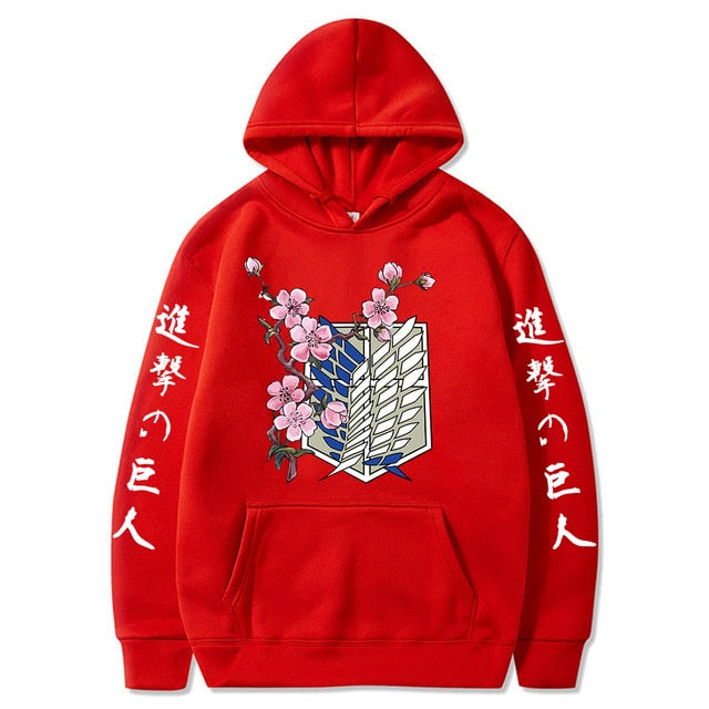 Anime Attack on Titan Printed Long Sleeved Hoodie Men Women Tops