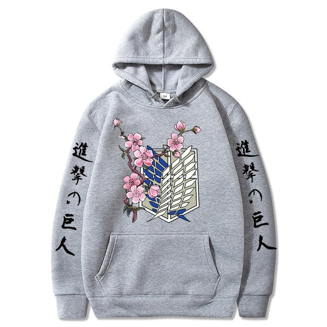 Anime Attack on Titan Printed Long Sleeved Hoodie Men Women Tops